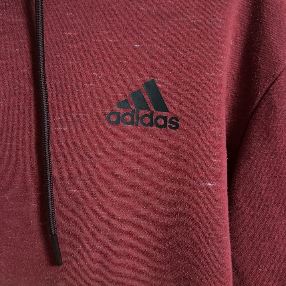 Maroon Adidas Hoodie, Size XL - Picture 2 of 5